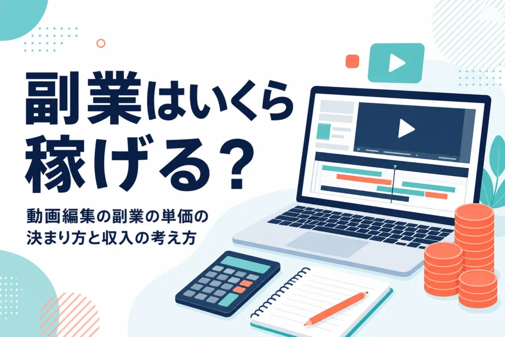 動画編集の副業でいくら稼げるかを単価の決まり方から考える記事のアイキャッチ